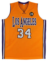 Shaquille O'Neal Authentic Signed Yellow Pro Style Jersey Autographed BAS