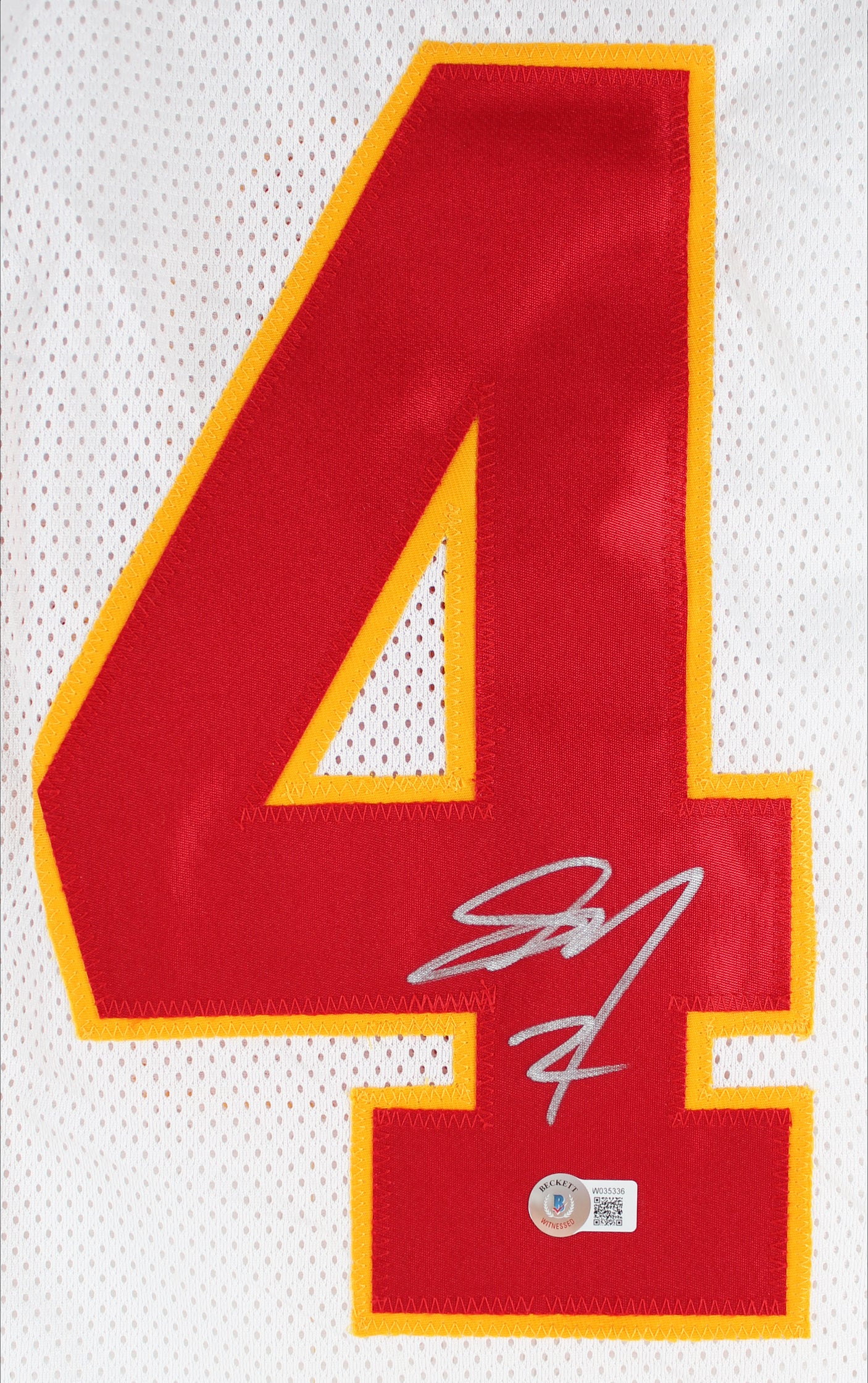 Skyy Moore Authentic Signed White Pro Style Jersey Autographed BAS Witnessed