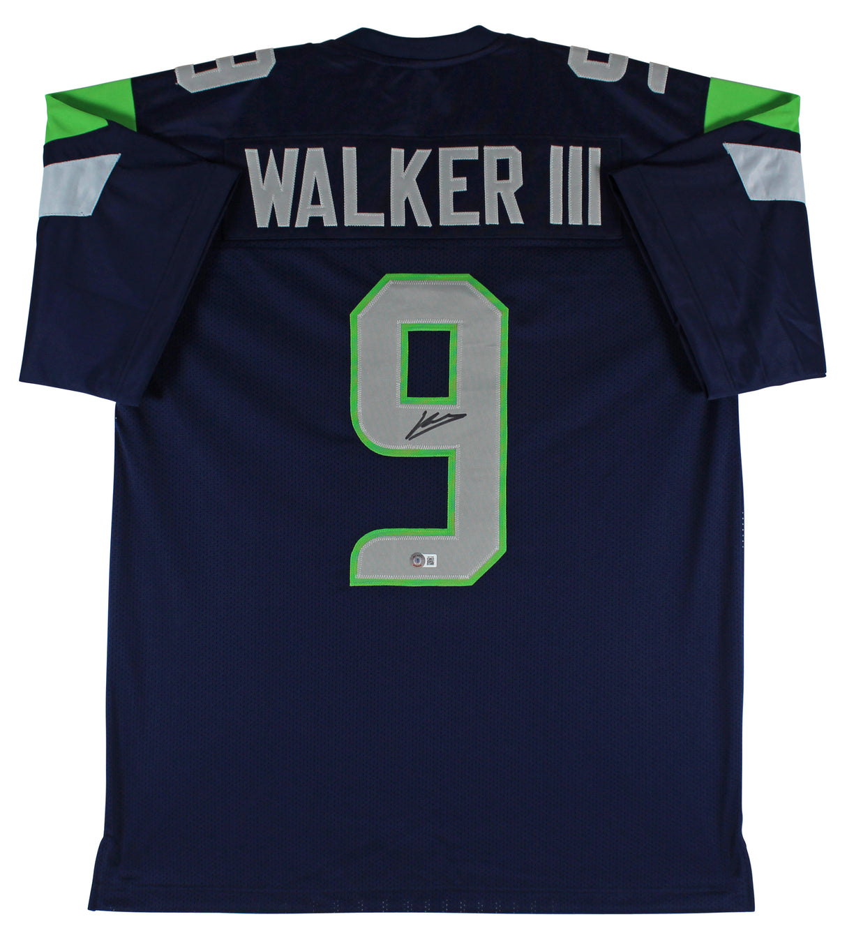 Kenneth Walker III Authentic Signed Navy Blue Pro Style Jersey BAS Witnessed