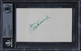 John Malkovich Con Air Authentic Signed 3x5 Index Card Autographed BAS Slabbed