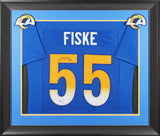 Rams Braden Fiske Authentic Signed Blue Pro Style Framed Jersey BAS