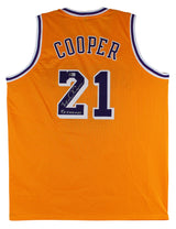 Michael Cooper "5x Champs" Authentic Signed Yellow Pro Style Jersey BAS Witness