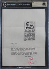 Dr. Seuss Authentic Signed 8.5x11 Letter Dated July 7, 1980 BAS Slabbed