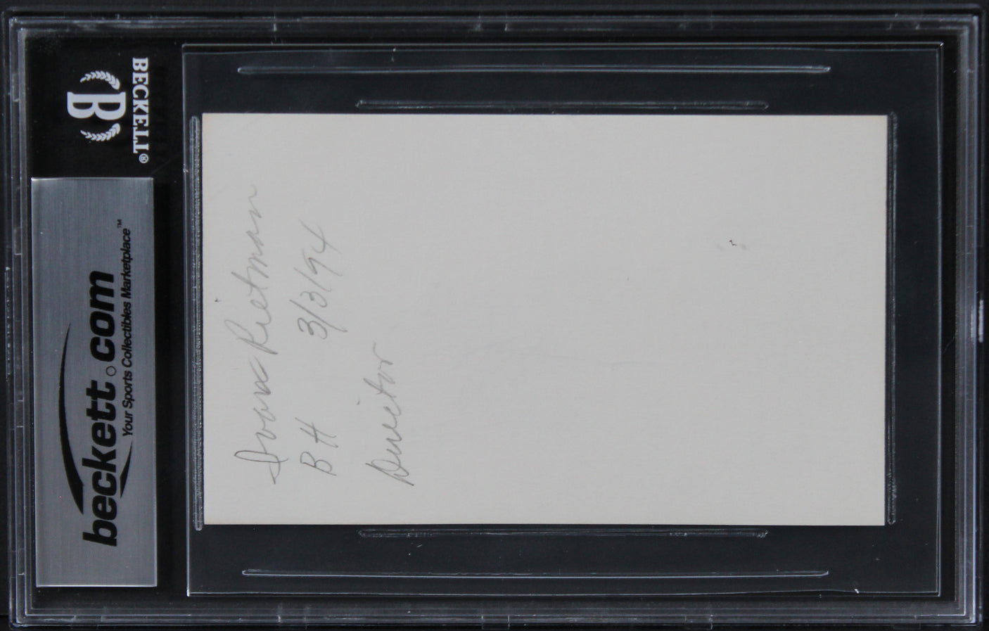 Ivan Reitman Ghostbusters Authentic Signed 3x5 Index Card BAS Slabbed 2