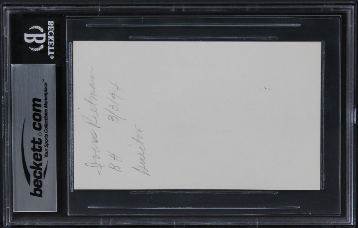 Ivan Reitman Ghostbusters Authentic Signed 3x5 Index Card BAS Slabbed 2