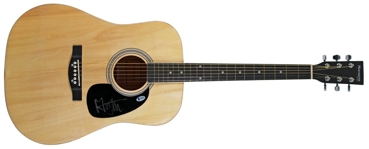 Mick Jagger Rolling Stones Authentic Signed Natural Acoustic Guitar BAS #A05166