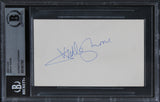 Dudley Moore Arthur Authentic Signed 3x5 Index Card Autographed BAS Slabbed