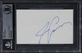 James Cameron Titanic Authentic Signed 3x5 Index Card Autographed BAS Slabbed 1
