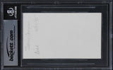 James Cameron Titanic Authentic Signed 3x5 Index Card Autographed BAS Slabbed 1