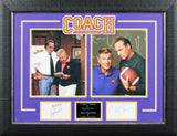 Craig T. Nelson & Jerry Van Dyke Coach Signed Framed Display BAS #AD04892