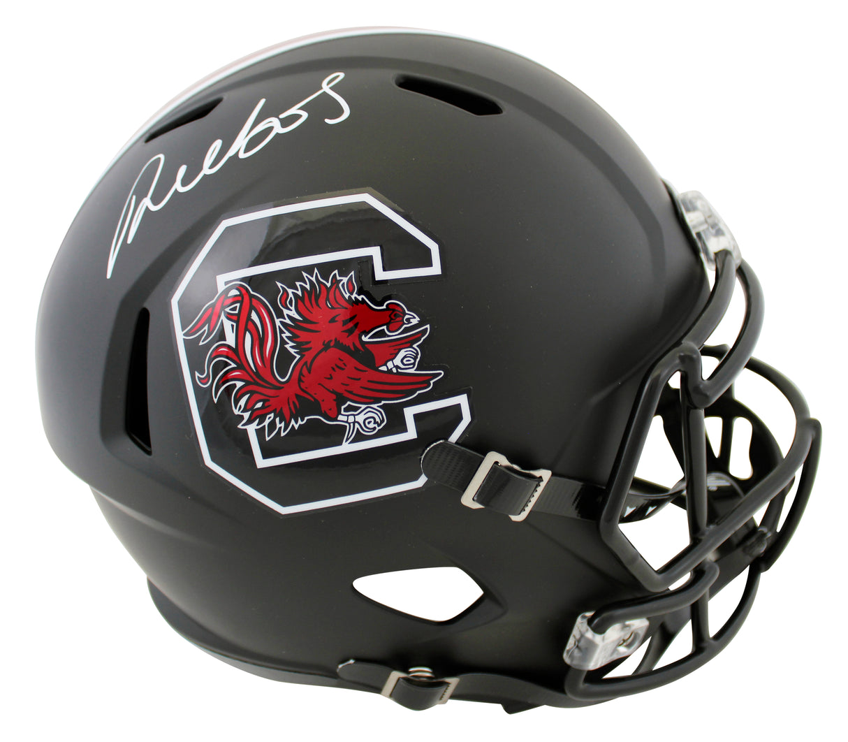 South Carolina Deebo Samuel Signed Black Full Size Speed Rep Helmet w/ Case JSA