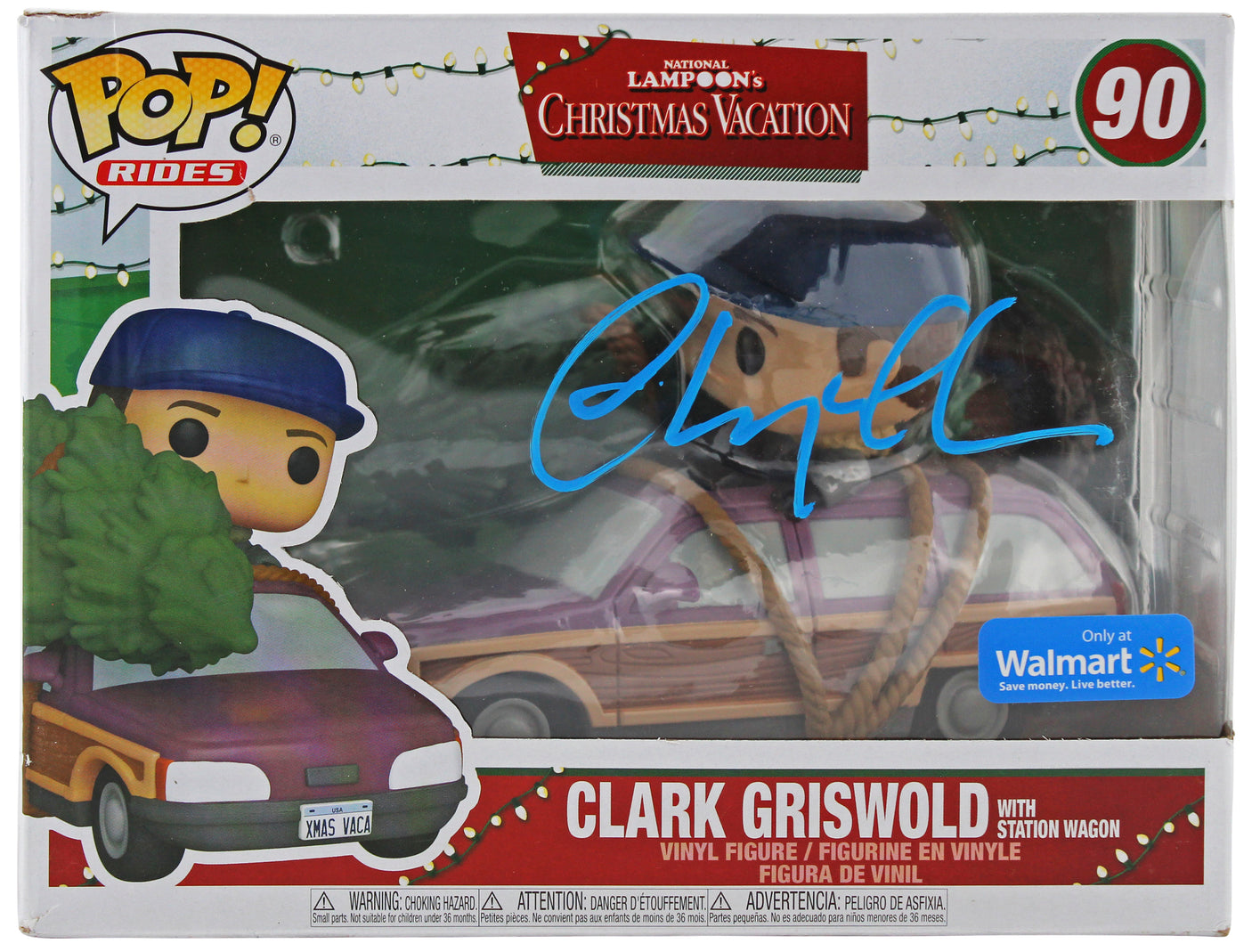 Chevy Chase Christmas Vacation Signed #90 Funko Pop Vinyl Figure BAS #WR44209