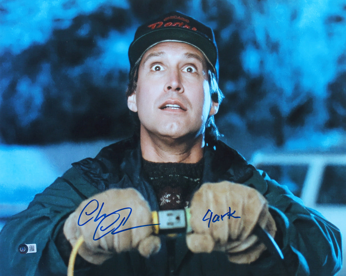 Chevy Chase Christmas Vacation "Clark" Signed 16x20 Photo BAS Witnessed #W425719