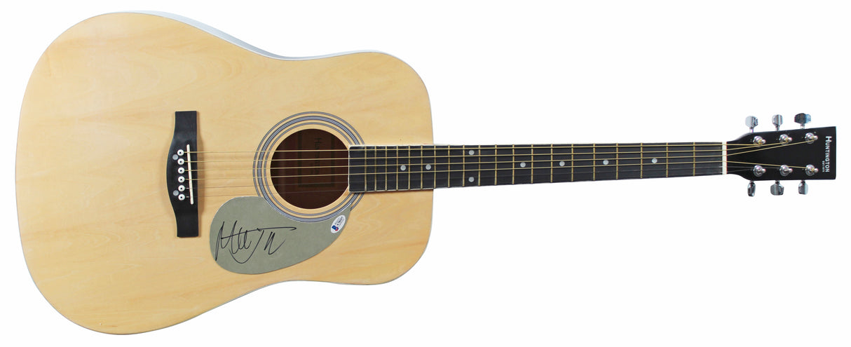 Mick Jagger Rolling Stones Authentic Signed Natural Acoustic Guitar BAS #A78557
