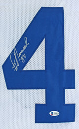 Jay Novacek Authentic Signed White Pro Style Jersey Autographed BAS Witnessed