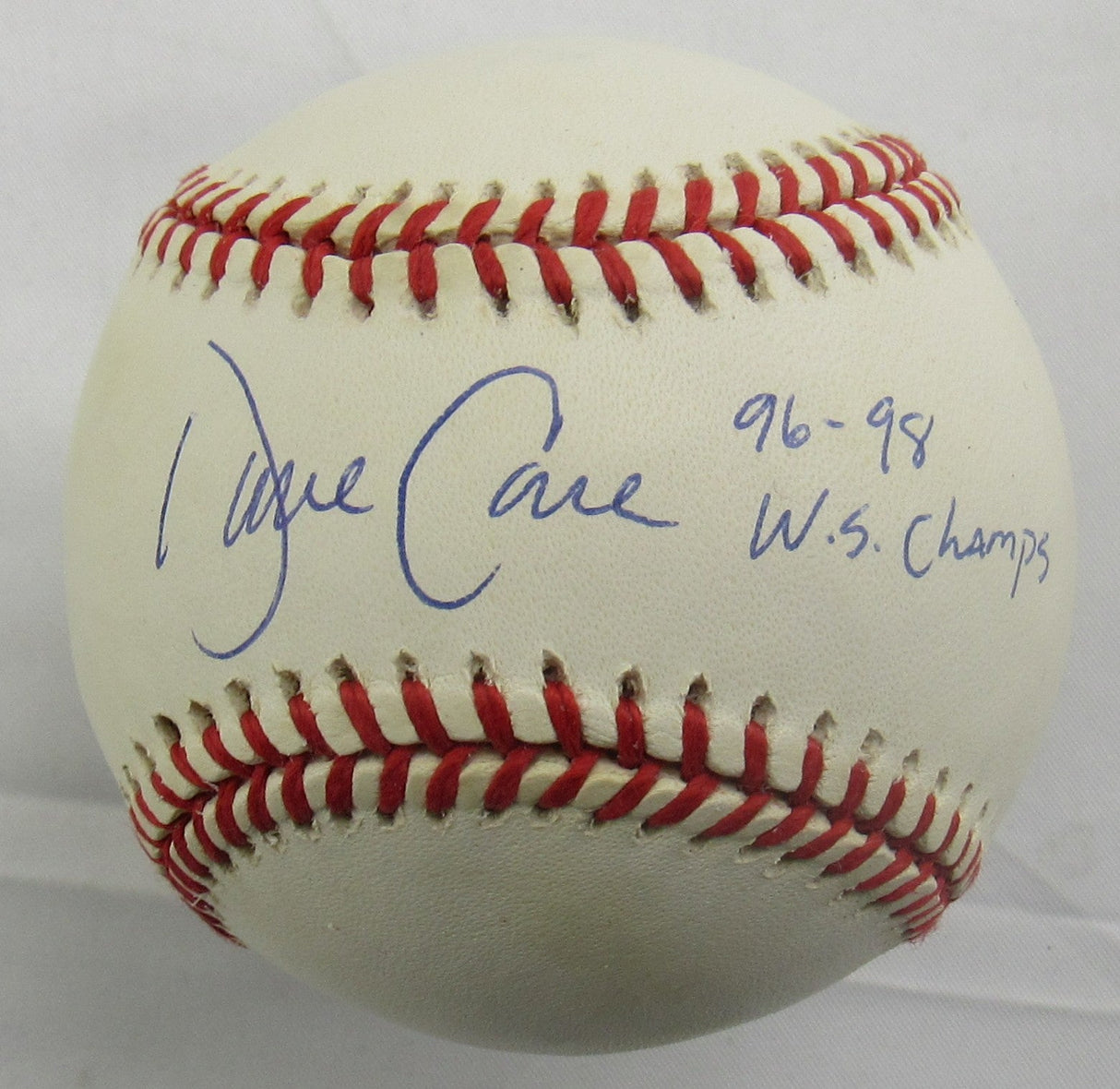 Dave Cone Signed Rawlings Baseball JSA CN60381 - 96/98 WS Champs