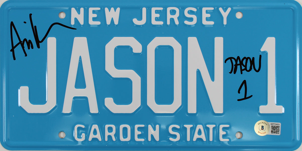 Ari Lehman Friday The 13th Jason 1 Authentic Signed License Plate BAS Witnessed