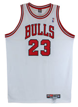 Bulls Michael Jordan Authentic Signed White Nike Size 50 Jersey UDA #BAH44504