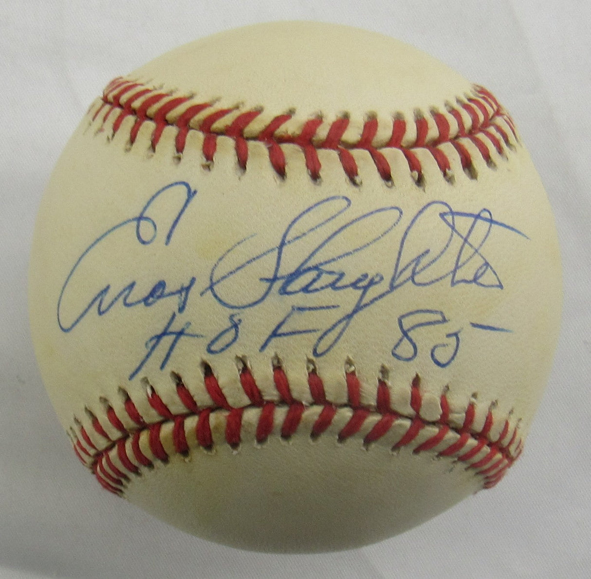 Enos Slaughter Signed Rawlings Baseball JSA CN60384