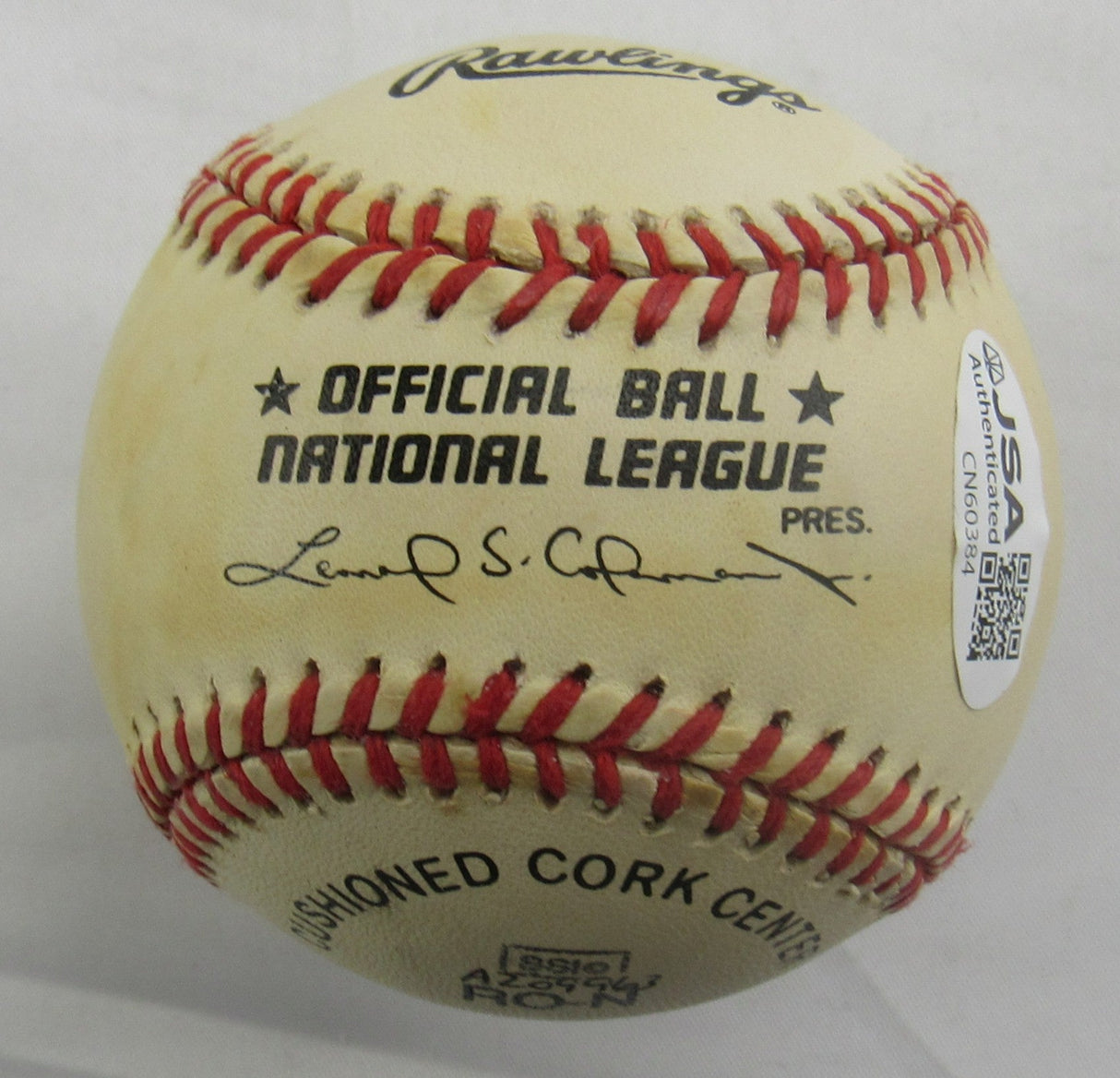 Enos Slaughter Signed Rawlings Baseball JSA CN60384
