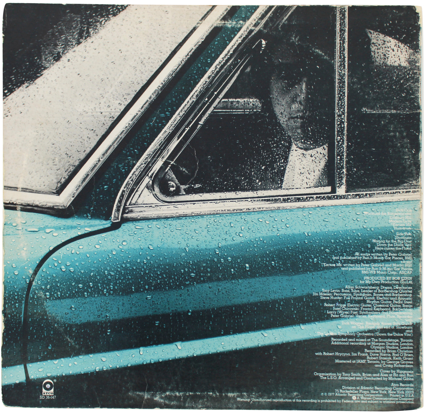 Peter Gabriel Authentic Signed Self Titled Album Cover Autographed JSA #AQ85702