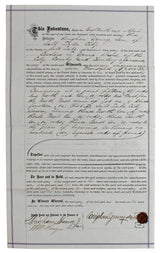 Brigham Young Authentic Signed 7.5x14.5 1873 Land Deed Document BAS #AB77797