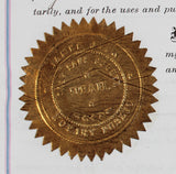 Brigham Young Authentic Signed 7.5x14.5 1873 Land Deed Document BAS #AB77797