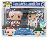 Chevy Chase & Randy Quaid Christmas Vacation Signed Funko Pop Vinyl Figure BAS W