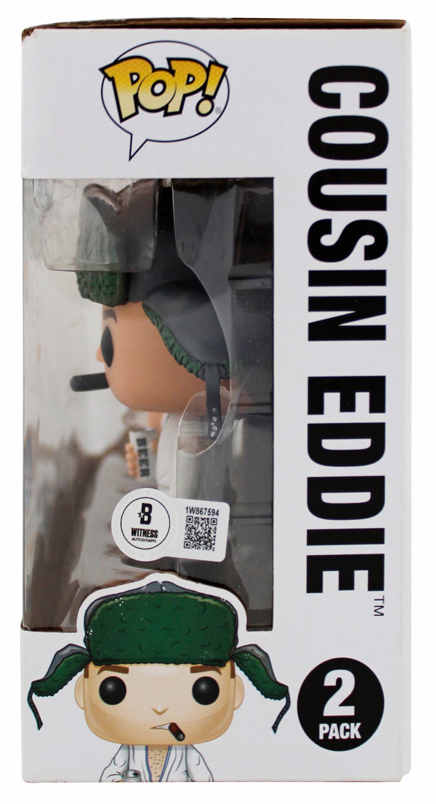 Chevy Chase & Randy Quaid Christmas Vacation Signed Funko Pop Vinyl Figure BAS W