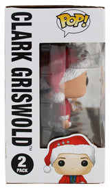 Chevy Chase & Randy Quaid Christmas Vacation Signed Funko Pop Vinyl Figure BAS W
