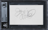 Joni Mitchell Musician Authentic Signed 3x5 Index Card w Black Sig BAS Slabbed 2