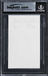 Joni Mitchell Musician Authentic Signed 3x5 Index Card w Black Sig BAS Slabbed 2
