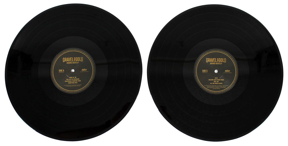 Dierks Bentley Authentic Signed Gravel & Gold Album Cover W/ Vinyl BAS #BH44847