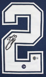 Emmitt Smith Authentic Signed Navy Thanksgiving Pro Style Jersey BAS Witnessed