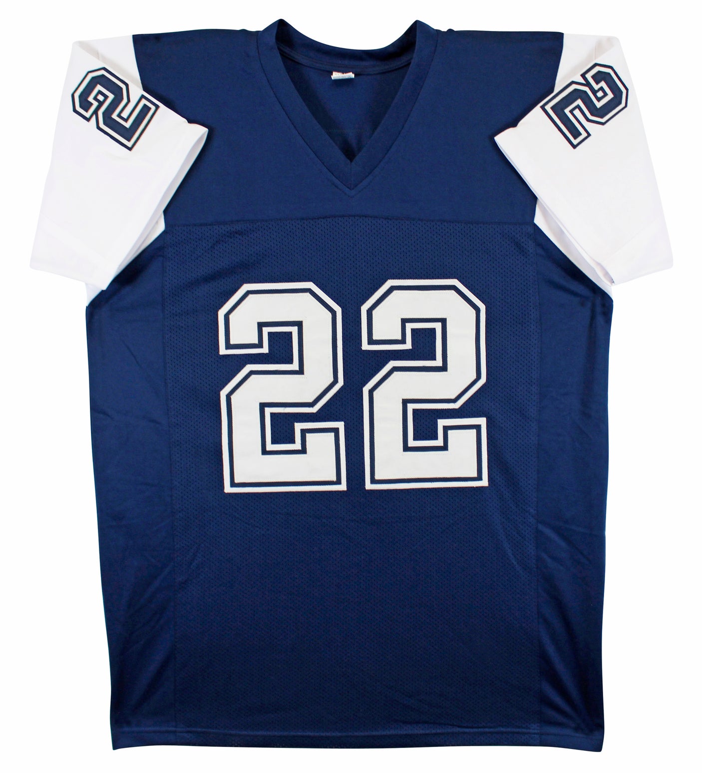 Emmitt Smith Authentic Signed Navy Thanksgiving Pro Style Jersey BAS Witnessed