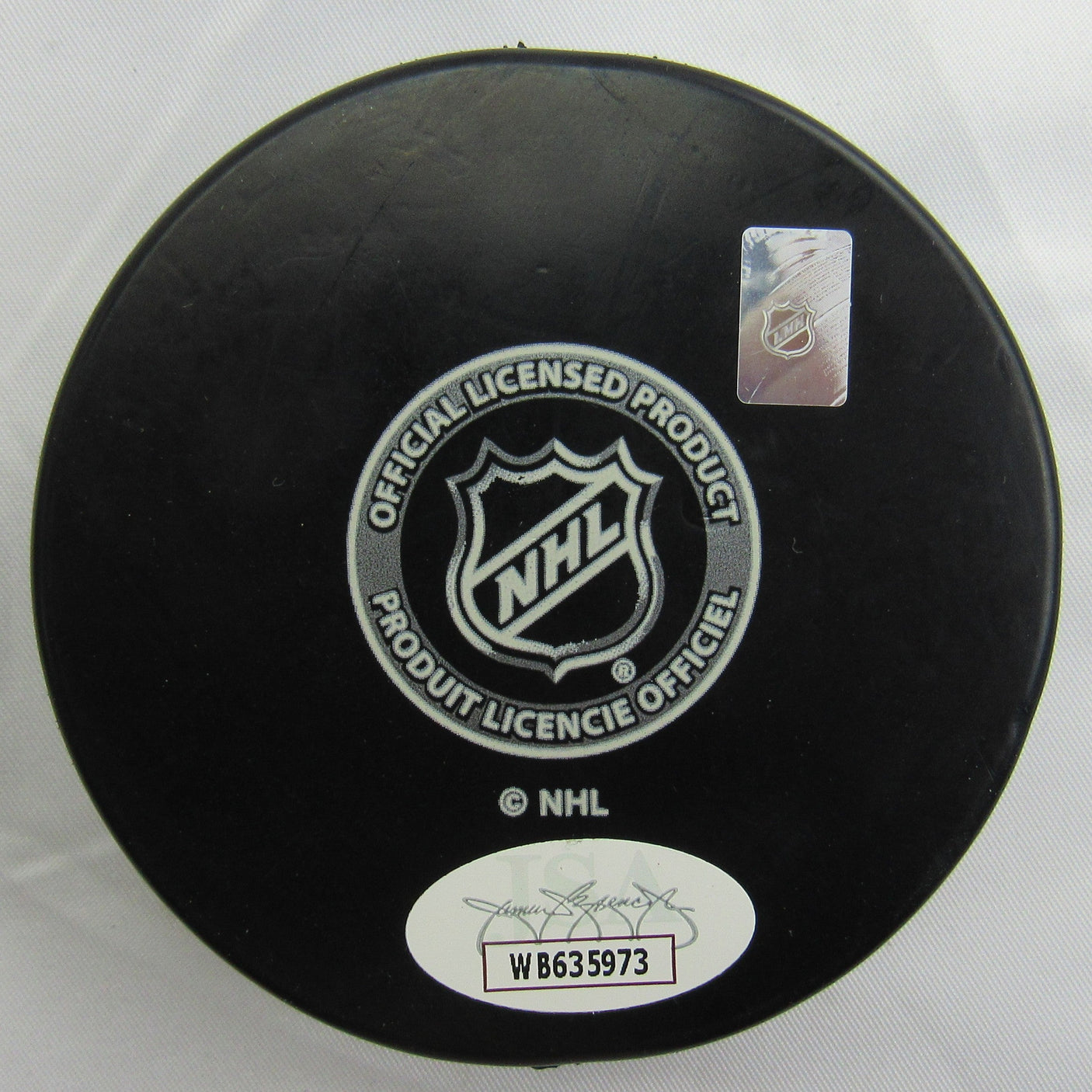 Bernie Parent Signed Auto Autograph Kings Logo Hockey Puck w/ Insc JSA WB421404