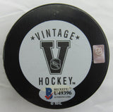 Bobby Hull Signed Auto Autograph Jets Logo Hockey Puck w/ Insc Beckett U49396