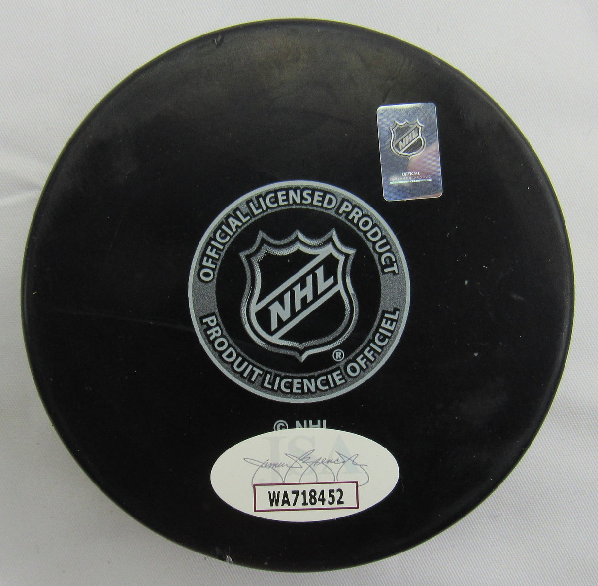 Bob Nystrom Signed Auto Autograph Islanders Logo Hockey Puck w/ Insc JSA WA718452