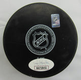 Bob Nystrom Signed Auto Autograph Islanders Logo Hockey Puck w/ Insc JSA WA718452