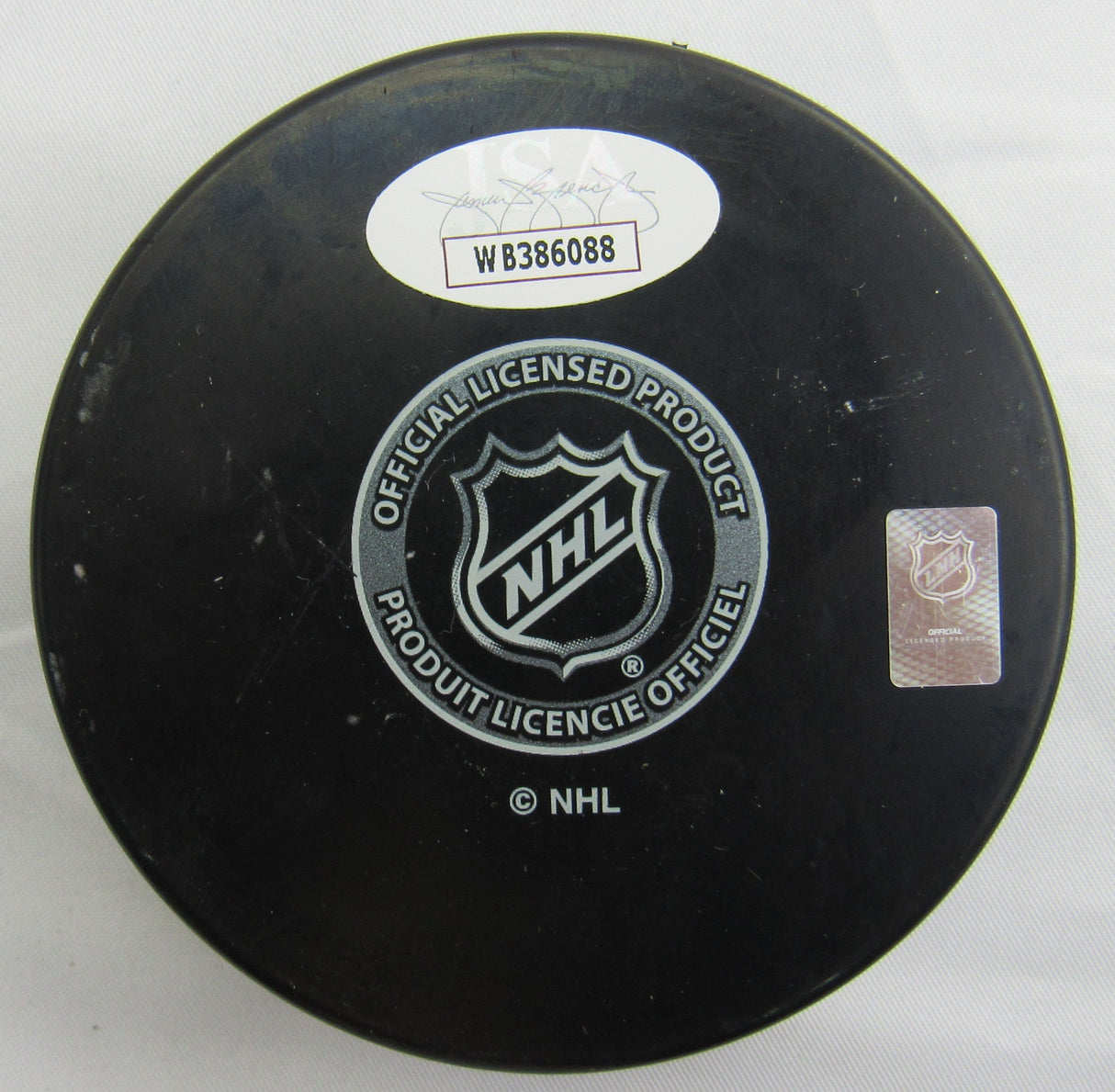 Jari Kurri Signed Auto Autograph Oilers Logo Hockey Puck w/ Insc JSA WB386088