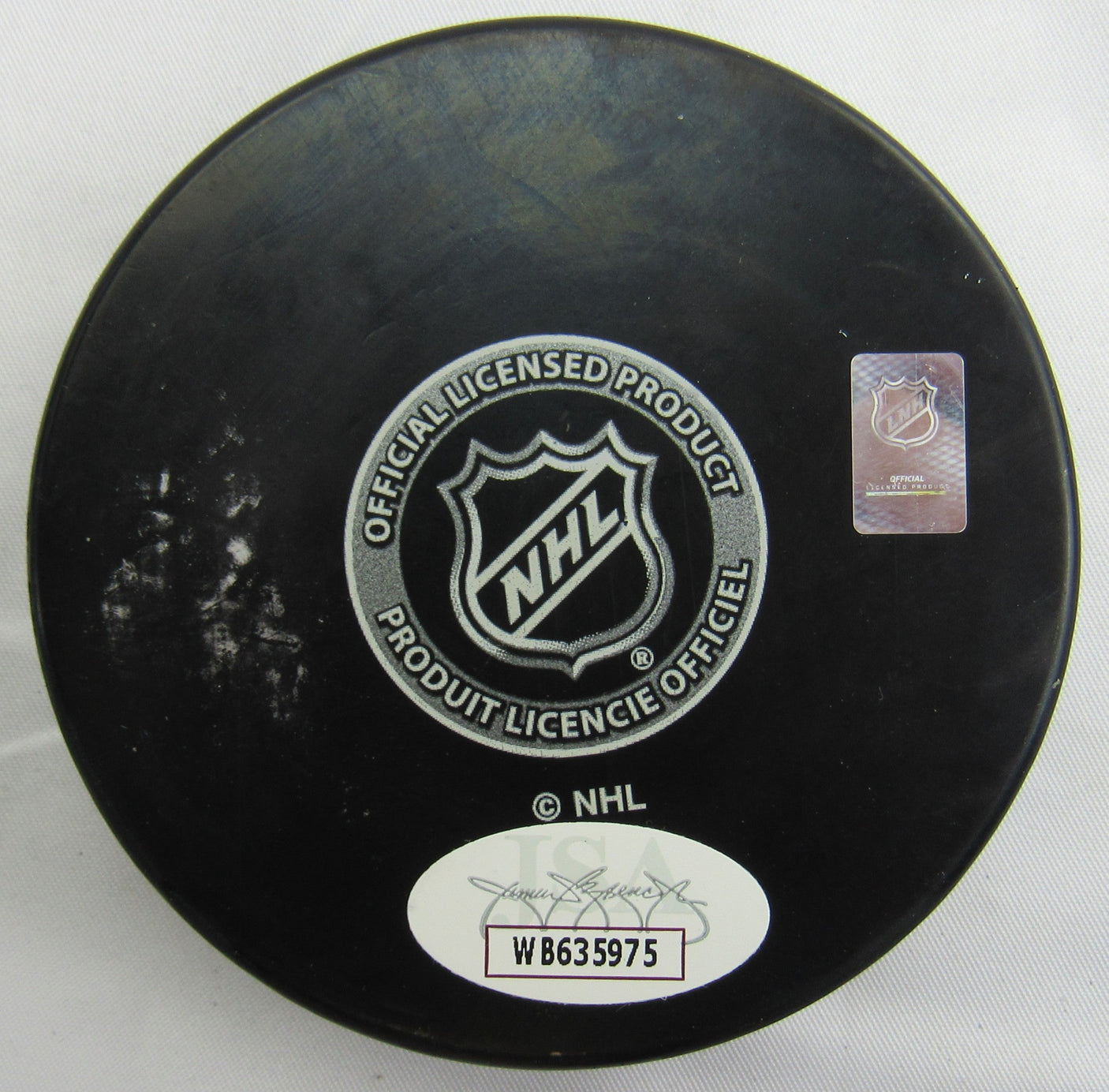 Pierre Turgeon Signed Auto Autograph Sabers Logo Hockey Puck w/ Insc JSA WB635975