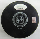 Grant Fuhr Signed Auto Autograph Oilers Logo Hockey Puck w/ Insc JSA WIT697339