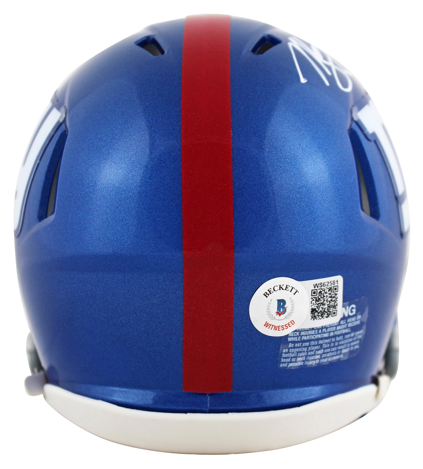 Giants Michael Strahan Authentic Signed Speed Mini Helmet BAS Witnessed