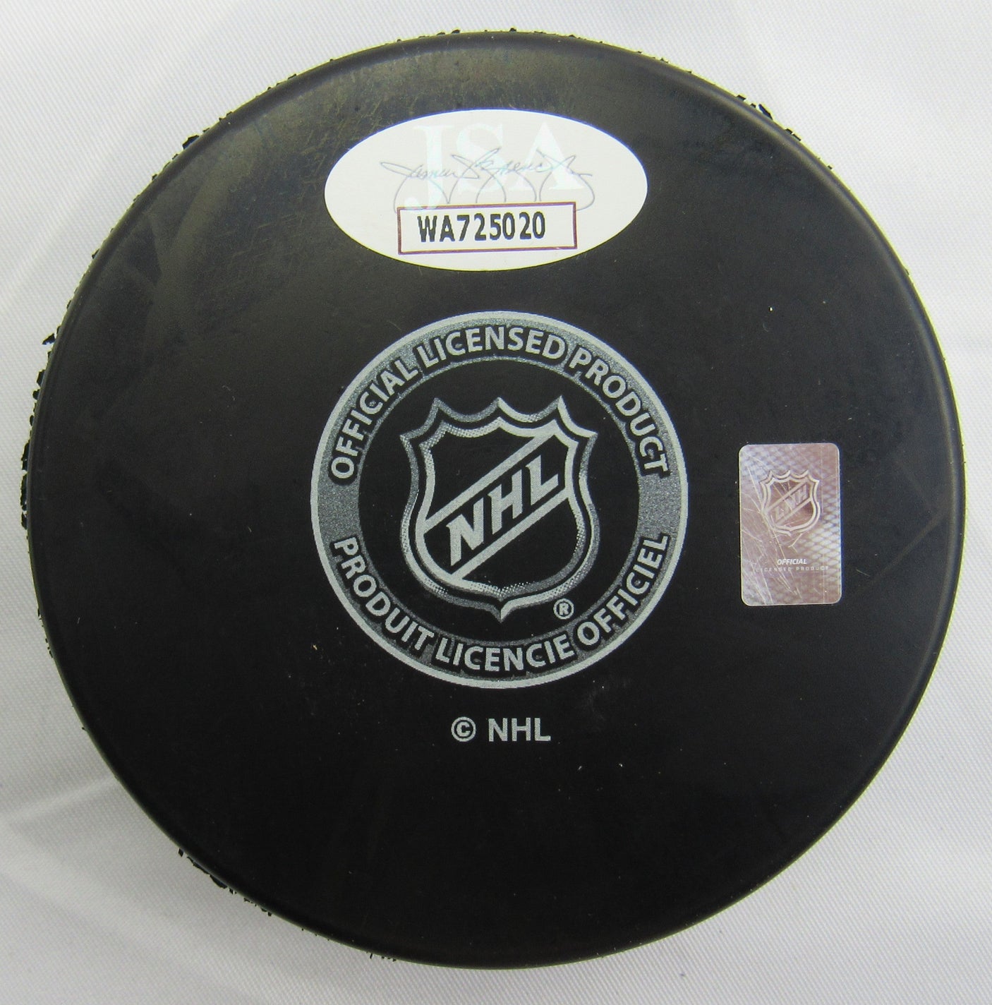 Adam Oates Signed Auto Autograph Bruins Logo Hockey Puck w/ Insc JSA WA725020