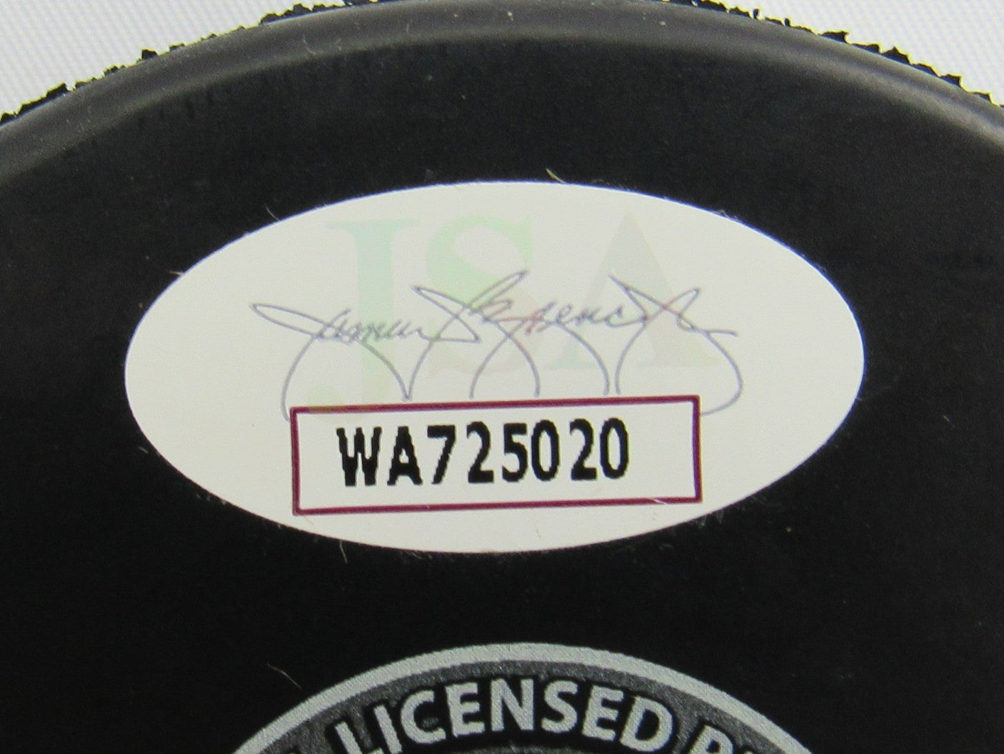 Adam Oates Signed Auto Autograph Bruins Logo Hockey Puck w/ Insc JSA WA725020