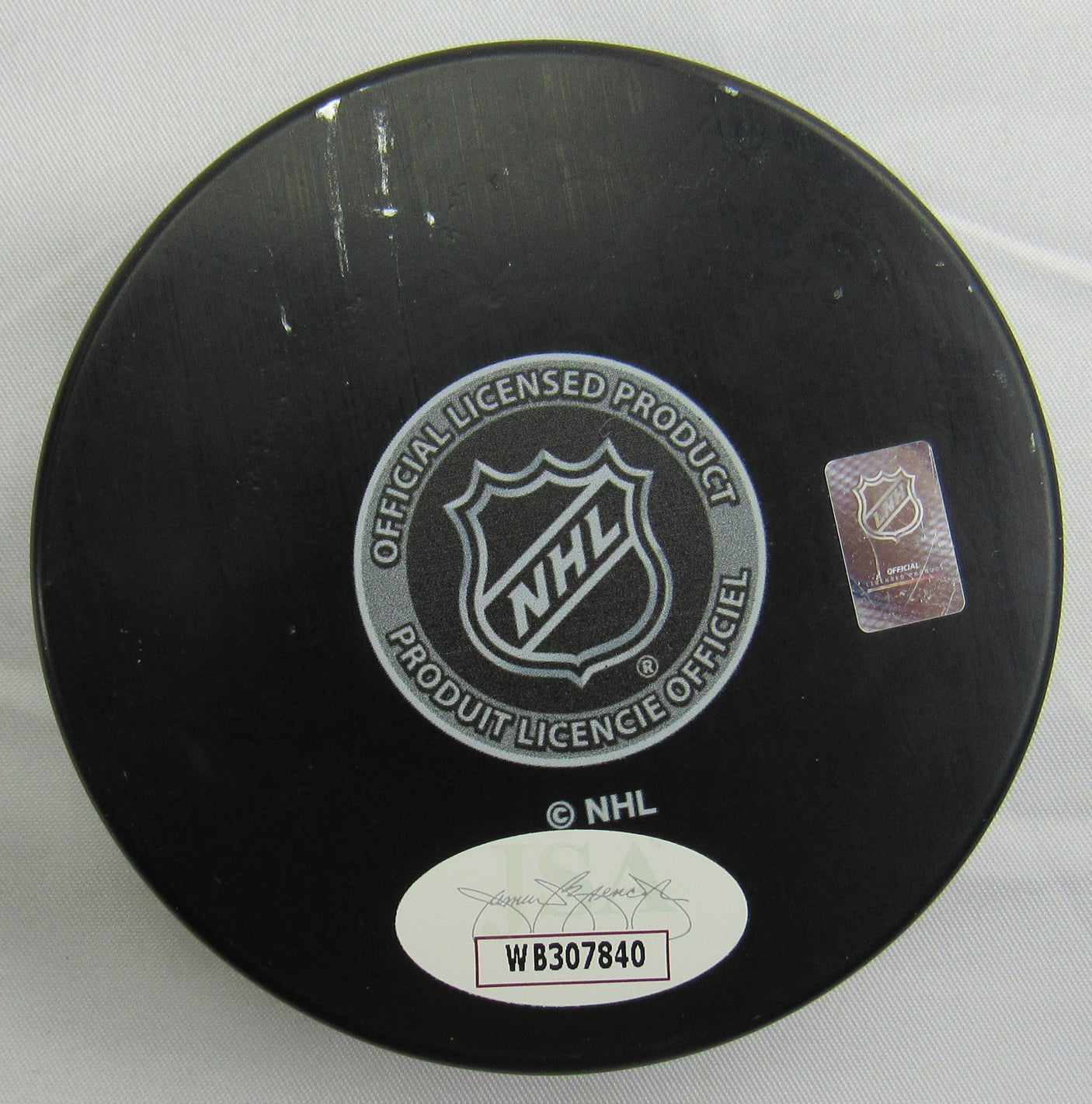 Phil Esposito Signed Auto Autograph Bruins Logo Hockey Puck w/ Insc JSA WB307840