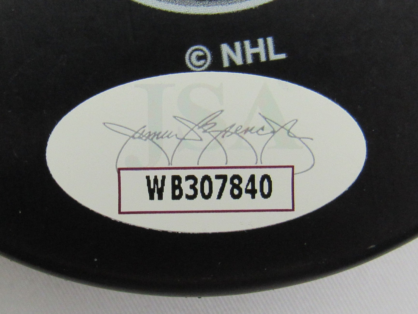 Phil Esposito Signed Auto Autograph Bruins Logo Hockey Puck w/ Insc JSA WB307840