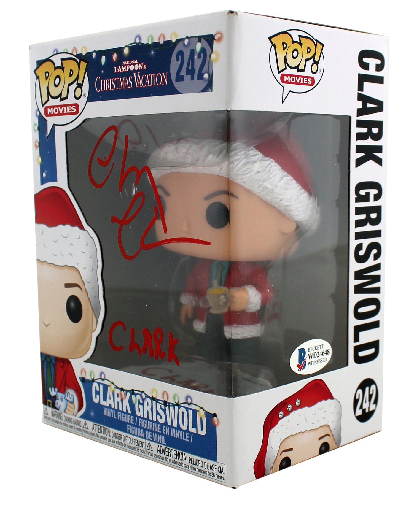 Chevy Chase Christmas Vacation Clark Signed Funko Pop Vinyl Figure BAS #WD24648