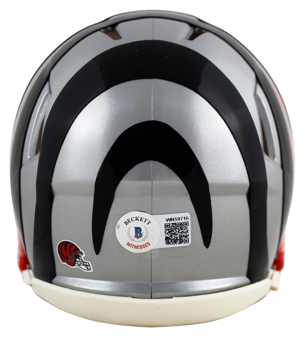 Bengals Boomer Esiason Signed Flash Speed Mini Helmet W/ Case BAS Witnessed