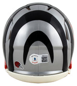 Bengals Boomer Esiason Signed Flash Speed Mini Helmet W/ Case BAS Witnessed